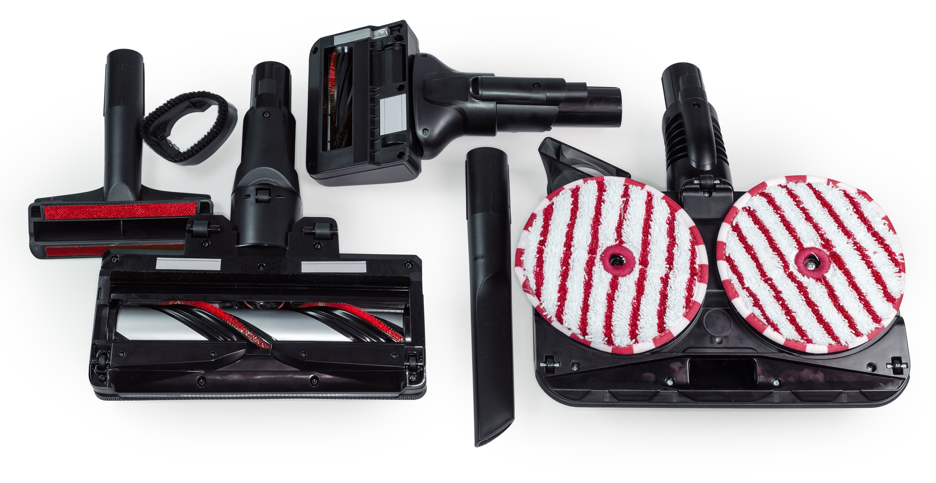 Various vacuum cleaner attachments for dry and wet cleaning